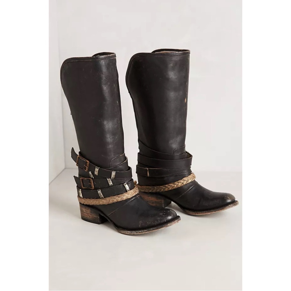 Freebird Drove Leather Buckle Boots